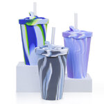 แก้วซิลิโคน,แก้วซิลิโคนพร้อมหลอด,480ml