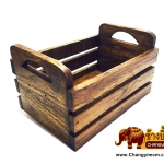 ตะกร้าไม้สัก เล็ก