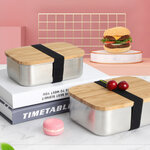 กล่องข้าวสแตนเลสฝาไม้,กล่องอาหารฝาไม้,กล่องข้าวฝาไม้,16cm,18cm