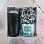 ชุดของขวัญพรีเมี่ยม,ชุดของขวัญแก้วน้ำ+ที่ขัดตัว+ถุงเท้า