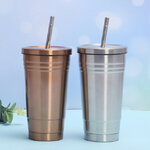 แก้วสแตนเลส,แก้วสแตนเลสพร้อมหลอด