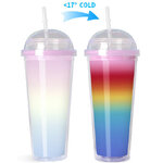 แก้วเปลี่ยนสี,แก้วพลาสติก,แก้วพร้อมหลอด