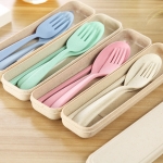 ชุดช้อนส้อม,สินค้าพรีเมี่ยม,ของที่ระลึก,ของชำร่วยแก้วลดโลกร้อน,ช้อนส้อมอีโค,ช้อนส้อมจากวัสดุธรรมชาติ,ช้อนส้อมฟางข้าวสาลี,ECO