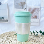 แก้วกาแฟ,แก้วกาแฟพลาสติก,แก้วกาแฟพลาสติกพร้อมฝาปิด,แก้วกาแฟฟางข้าวสาลี,500ml