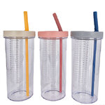 แก้วพลาสติก,แก้วพลาสติกพร้อมหลอด,500ml