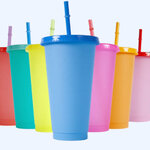 แก้วพลาสติก,แก้วพลาสติกพร้อมหลอด,แก้วเปลี่ยนสี,มีกากเพชร,710ml