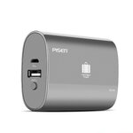 PISEN แบตสำรองแท้ 6,600 mAh พาวเวอร์แบงค์ USB 5V-2A Portable Power รุ่น TS-UC025 ปุ่มสวิตซืเปิด-ปิด ไฟฉาย LED แสดงสถานะพลังงาน เก็บประจุเต็มที่ได้ยาวนาน รูปทรงโค้งมน ขนาดกระทัดรัดจับถนัดกระชับมือ - สีซิลเวอร์