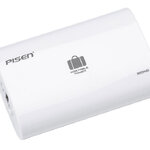 PISEN แบตสำรองแท้ 6,600 mAh พาวเวอร์แบงค์ USB 5V-2A Portable Power รุ่น TS-UC025 ปุ่มสวิตซืเปิด-ปิด ไฟฉาย LED แสดงสถานะพลังงาน เก็บประจุเต็มที่ได้ยาวนาน รูปทรงโค้งมน ขนาดกระทัดรัดจับถนัดกระชับมือ - สีขาว