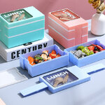 กล่องข้าว,กล่องใส่ข้าวพลาสติก,กล่องใส่ข้าวพลาสติก2ชั้น