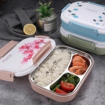 กล่องข้าว,กล่องข้าวถาดสแตนเลส,กล่องข้าวสแตนเลส,กล่องข้าว4ช่อง,กล่องใส่อาหาร,กล่องอาหารกลางวัน