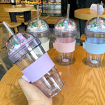 แก้วพลาสติก,แก้วพลาสติกพร้อมหลอด