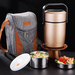 กระติกใส่อาหารสูญญากาศ,กระติกข้าว,กระติกใส่อาหาร,ขนาด1.6L,2.0L,เกรด304(กระเป๋าไม่รวมในชุด)