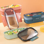 กล่องข้าวพลาสติก,กล่องข้าวพลาสติก2ชั้น,สกรีนโลโก้,สินค้าพรีเมี่ยม