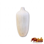 แจกันขูดบวบ ( สีขาว )