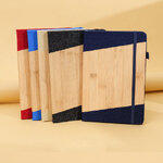 สมุดลายไม้ไผ่,สมุดโน้ต,รับทำสมุดโน้ต,สกรีนโลโก้