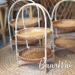 ชั้นวางไม้ไผ่ ก้นแบน