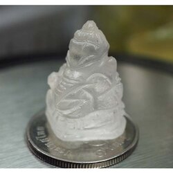 ควอร์ตขาวแกะสลักพระพิฆเนศวร 17.45 กะรัต