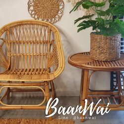 โต๊ะกลางหวายแท้