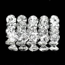 โทแพซขาวใช้แทนเพชร 1.37 กะรัต 20 ชิ้น 2.4 มม.