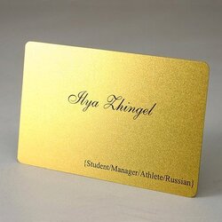 Pvc Card Metllic พื้นประกายทอง