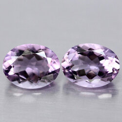 แอเมทิสต์สีม่วงเข้ม 4.40 กะรัต 2 ชิ้น
