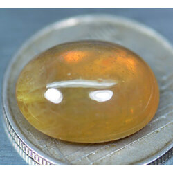 บุษราคัมอัฟริกาสีเหลืองส้ม 11.25 กะรัต