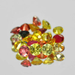 แซฟไฟร์หลากสี (Sapphire) 1.05 กะรัต 21 ชิ้น 2.2 มิล