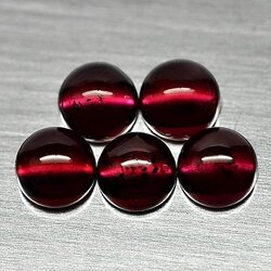 พลอยโรโดไรท์สีชมพูม่วง 2.75 กะรัต 5 ชิ้น