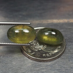 แซฟไฟร์สีเขียว (Sapphire ) 10.60 กะรัต 2 ชิ้น