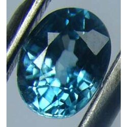 เพทาย (Blue Zircon) 1.25 กะรัตสีฟ้าน้ำทะเล
