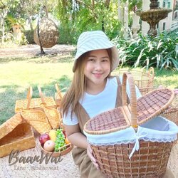 ตะกร้าปิคนิค ตะกร้าต้นเฟิร์น (บุผ้า)