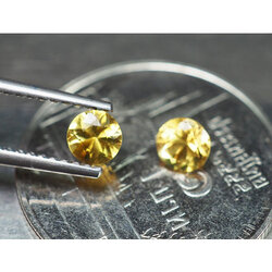 บุษราคัมบางกะจะ 0.60 กะรัต 2 ชิ้น