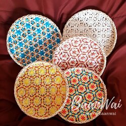 กระด้งไม้ไผ่ ลายพิกุล ขนาด 10 นิ้ว