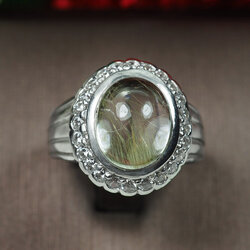 หวนพลอยไหมทองล้อมเพชร 4.80 กะรัต