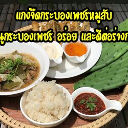 แกงจืดกระบองเพชรหมูสับ เมนูเด็ดกระบองเพชรกินได้