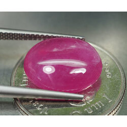 พลอยทับทิมแท้ 7.76 กะรัตสีชมพูสวยหวาน