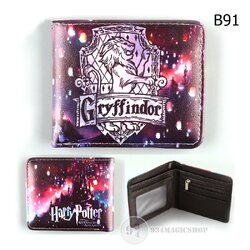 กระเป๋าสตางค์ แฮรี่พอตเตอร์ กระเป๋าสตางค์ผู้ชายพับ 2 ตอน มีซิปด้านในช่องใส่เหรียญ