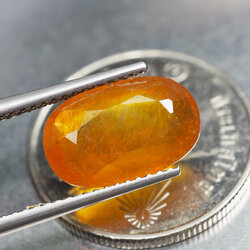 บุษราคัมอัฟริกาสีเหลือง 5.13 กะรัต