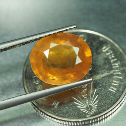 บุษราคัมอัฟริกาสีเหลือง (Sapphire) 4.45 กะรัต