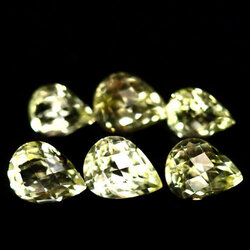 เลม่อนเยลโล่ควอร์ต 3.75 กะรัต 6 ชิ้นลายตาข่าย