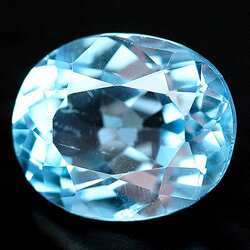 พลอยโทแพซสีฟ้า 6.15 กะรัต VVS