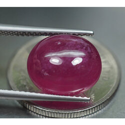 พลอยทับทิม (Ruby) 8.70 กะรัตสีชมพู