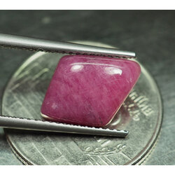 พลอยทับทิมแท้ (Ruby) 5 กะรัตสีชมพูอมม่วง