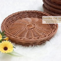 ถาดหวายเทียม ถาดหวายใส่ขนมปัง ขนาด M 27*4.5 cm