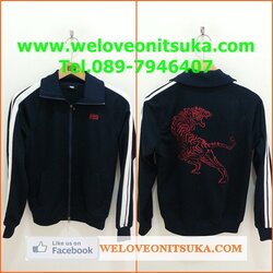 Jacket สีกรมท่าลายเสือปักสีแดง เนื้อผ้าอย่างดี เท่ห์กว่าใคร OKJ340-0053