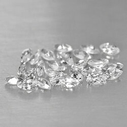 แซฟไฟร์ขาว (White Sapphire) 1.03 กะรัต 25 ชิ้น