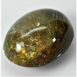 ไหมทองพลอยแท้ (Rutilated Quartz) 29.70 กะรัต
