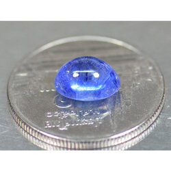 พลอยไพลินแท้ 2.45 กะรัตหลังเบี้ยเผาใหม่