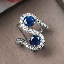 แหวนประดับพลอยแท้ไพลินไทย 1.80 กะรัต