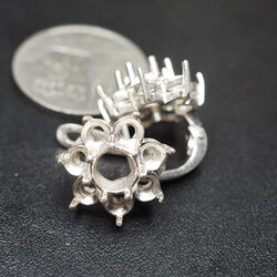 ตัวเรือนเปล่าต่างหูเงินเงิน 925